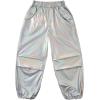 image:imageStelle Girls Metallic Cargo Pants Shiny Hip Hop Dance Joggers Sparkly Stretchy Wide Leg Street Pants for Kids 415 YearsHolograph Silver