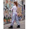 image:imageStelle Girls Metallic Cargo Pants Shiny Hip Hop Dance Joggers Sparkly Stretchy Wide Leg Street Pants for Kids 415 YearsIridescent Purple