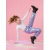 image:imageStelle Girls Metallic Cargo Pants Shiny Hip Hop Dance Joggers Sparkly Stretchy Wide Leg Street Pants for Kids 415 YearsIridescent Purple