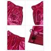 image:imageStelle Girls Metallic Cargo Pants Shiny Hip Hop Dance Joggers Sparkly Stretchy Wide Leg Street Pants for Kids 415 YearsMetal Fuchsia