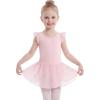 image:imageStelle Girls Flutter Sleeve Ballet Leotards Toddler Shimmering Dance Outfits Sequin Tutu Skirted Leotard Ballerina DressBallet Pink
