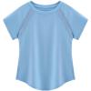 image:imageStelle Girls Athletic Shirts Short Sleeve Crewneck T Shirts Active Sports Top Soccer Gym Workout Tshirt Summer Tees for KidAqua Blue07