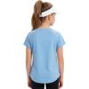 image:imageStelle Girls Athletic Shirts Short Sleeve Crewneck T Shirts Active Sports Top Soccer Gym Workout Tshirt Summer Tees for KidAqua Blue07