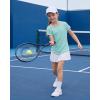image:imageStelle Girls Athletic Shirts Short Sleeve Crewneck T Shirts Active Sports Top Soccer Gym Workout Tshirt Summer Tees for KidLight Blue07