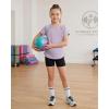 image:imageStelle Girls Athletic Shirts Short Sleeve Crewneck T Shirts Active Sports Top Soccer Gym Workout Tshirt Summer Tees for KidLight Purple