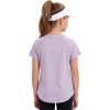 image:imageStelle Girls Athletic Shirts Short Sleeve Crewneck T Shirts Active Sports Top Soccer Gym Workout Tshirt Summer Tees for KidLight Purple