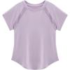 image:imageStelle Girls Athletic Shirts Short Sleeve Crewneck T Shirts Active Sports Top Soccer Gym Workout Tshirt Summer Tees for KidLight Purple