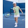 image:imageStelle Girls Athletic Shirts Short Sleeve Crewneck T Shirts Active Sports Top Soccer Gym Workout Tshirt Summer Tees for KidPastel Green