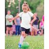 image:imageStelle Girls Athletic Shirts Short Sleeve Crewneck T Shirts Active Sports Top Soccer Gym Workout Tshirt Summer Tees for KidWhite