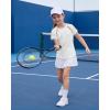 image:imageStelle Girls Athletic Shirts Short Sleeve Crewneck T Shirts Active Sports Top Soccer Gym Workout Tshirt Summer Tees for KidWhite