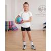 image:imageStelle Girls Athletic Shirts Short Sleeve Crewneck T Shirts Active Sports Top Soccer Gym Workout Tshirt Summer Tees for KidWhite