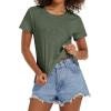 image:imageStelle Women T Shirts Crew Neck Short Sleeve Shirts Soft Summer Classic Fit TeesArmy Green