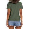 image:imageStelle Women T Shirts Crew Neck Short Sleeve Shirts Soft Summer Classic Fit TeesArmy Green