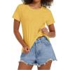 image:imageStelle Women T Shirts Crew Neck Short Sleeve Shirts Soft Summer Classic Fit TeesMustard