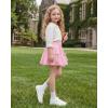 image:imageStelle Girls Athletic Skirts with Pockets Inner Shorts High Waisted Tennis Skorts Golf Running Sports SkirtBallet Pink