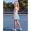 image:imageStelle Girls Athletic Skirts with Pockets Inner Shorts High Waisted Tennis Skorts Golf Running Sports SkirtLight Blue