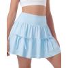image:imageStelle Girls Athletic Skirts with Pockets Inner Shorts High Waisted Tennis Skorts Golf Running Sports SkirtLight Blue