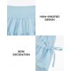 image:imageStelle Girls Athletic Skirts with Pockets Inner Shorts High Waisted Tennis Skorts Golf Running Sports SkirtLight Blue