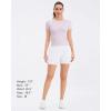 image:imageStelle Women 2 in 1 Running Shorts High Waisted Athletic Shorts Gym Workout Shorts with Liner Zipper PocketsWhite