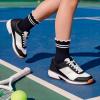 image:imageStelle Girls Socks Ruffle Socks for Girls Cotton Striped Crew Sock Girls Athletic Socks3 Black Stripes2 Black