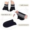 image:imageStelle Girls Socks Ruffle Socks for Girls Cotton Striped Crew Sock Girls Athletic Socks5 Black