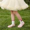 image:imageStelle Girls Socks Ruffle Socks for Girls Cotton Striped Crew Sock Girls Athletic SocksRed Bowpink Bowblack Bow
