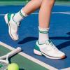 image:imageStelle Girls Socks Ruffle Socks for Girls Cotton Striped Crew Sock Girls Athletic SocksRedyellowbluegreen Stripes