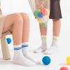 image:imageStelle Girls Socks Ruffle Socks for Girls Cotton Striped Crew Sock Girls Athletic SocksRedyellowbluegreen Stripes