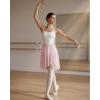 image:imageStelle Womens Ballet Skirt Chiffon Dance Wrap Skirt Mesh Sheer Pull On Elastic Waist High Low Flowy Skirts DancewearBallet Pink