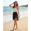 image:imageStelle Womens Ballet Skirt Chiffon Dance Wrap Skirt Mesh Sheer Pull On Elastic Waist High Low Flowy Skirts DancewearBlack