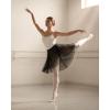 image:imageStelle Womens Ballet Skirt Chiffon Dance Wrap Skirt Mesh Sheer Pull On Elastic Waist High Low Flowy Skirts DancewearBlack