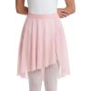 image:imageStelle Womens Ballet Skirt Chiffon Dance Wrap Skirt Mesh Sheer Pull On Elastic Waist High Low Flowy Skirts DancewearBallet Pink