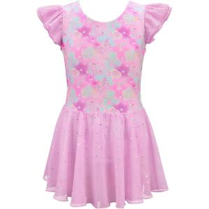 image:imageStelle Ballet Leotards for Girls Toddler Dance Leotard Shiny Flutter Sleeve Ballet Dresses Gymnastic Ballerina OutfitBow Dreams