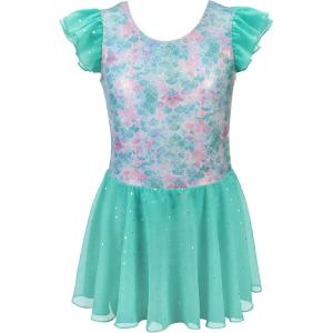 image:imageStelle Ballet Leotards for Girls Toddler Dance Leotard Shiny Flutter Sleeve Ballet Dresses Gymnastic Ballerina OutfitMermaid Sparkle