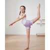 image:imageStelle Girls Gymnastics Shorts Athletic Dance Sparkle Ruffle Short High Waisted Metallic Biker Short for Kids 615 YearsLavender