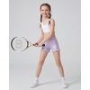 image:imageStelle Girls Gymnastics Shorts Athletic Dance Sparkle Ruffle Short High Waisted Metallic Biker Short for Kids 615 YearsLavender