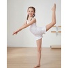 image:imageStelle Girls Gymnastics Shorts Athletic Dance Sparkle Ruffle Short High Waisted Metallic Biker Short for Kids 615 YearsWhite