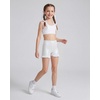 image:imageStelle Girls Gymnastics Shorts Athletic Dance Sparkle Ruffle Short High Waisted Metallic Biker Short for Kids 615 YearsWhite