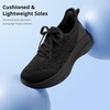 image:imageStelle Girls Sneakers Kids Tennis Running Walking Shoes SlipOn Athletic Non Slip Lightweight Breathable Sport Shoes for LittleBig KidBlack