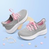 image:imageStelle Girls Sneakers Kids Tennis Running Walking Shoes SlipOn Athletic Non Slip Lightweight Breathable Sport Shoes for LittleBig KidLight Grey