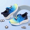 image:imageStelle Girls Sneakers Kids Tennis Running Walking Shoes SlipOn Athletic Non Slip Lightweight Breathable Sport Shoes for LittleBig KidLume Lagoon