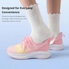 image:imageStelle Girls Sneakers Kids Tennis Running Walking Shoes SlipOn Athletic Non Slip Lightweight Breathable Sport Shoes for LittleBig KidRainbow Pink