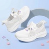 image:imageStelle Girls Sneakers Kids Tennis Running Walking Shoes SlipOn Athletic Non Slip Lightweight Breathable Sport Shoes for LittleBig KidWhite