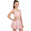 image:imageStelle Girls Shiny Metallic Crop Tank Tops Sparkly Scoop Neck Dance Tops Sleeveless Cross Back Dancewear for Gymnastics PartyPink