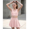 image:imageStelle Girls Shiny Metallic Crop Tank Tops Sparkly Scoop Neck Dance Tops Sleeveless Cross Back Dancewear for Gymnastics PartyPink