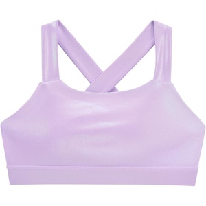 image:imageStelle Girls Shiny Metallic Crop Tank Tops Sparkly Scoop Neck Dance Tops Sleeveless Cross Back Dancewear for Gymnastics PartyLavender