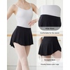 image:imageStelle Ballet Skirt Women Pull On HighLow Dance Wrap Skirts Adult Elastic Mini Skirt Ballerina OutfitBlack
