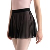 image:imageStelle Women Ballet Skirt Chiffon Wrap Skirt Pull On Adult Dance Skirt Elastic Mesh Sheer Ballerina Outfit DancewearBlack