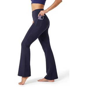image:imageStelle 31 Inseam Yoga Pants with Pockets for Women High Waisted Flare Leggings Pilates Daily Yoga PantsIndigo