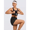 image:imageStelle Women Running Shorts with Pockets High Waisted Drawstring Athletic Workout QuickDry Gym Shorts Mesh LinerBlack